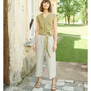 LinenFox ocean pants in dark green